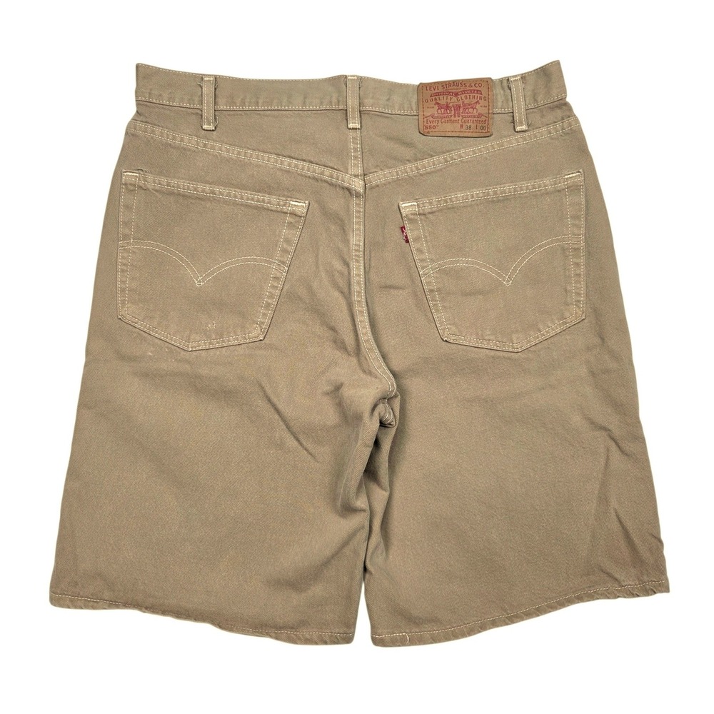 Vtg Levi's 550‎ Relaxed Fit Shorts Mens 38 Brown Made in USA Cotton Denim 2001